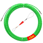 Intrekhulp per cavi e tubi vuoti con cavo di ingresso a spirale 15 m - Cavo in poliestere - Cinghia di ritiro φ4,5 mm - Asta di guida - Ideale per aiutare la ritiro - Per cavi e tubi vuoti - Ritiratore di cavi