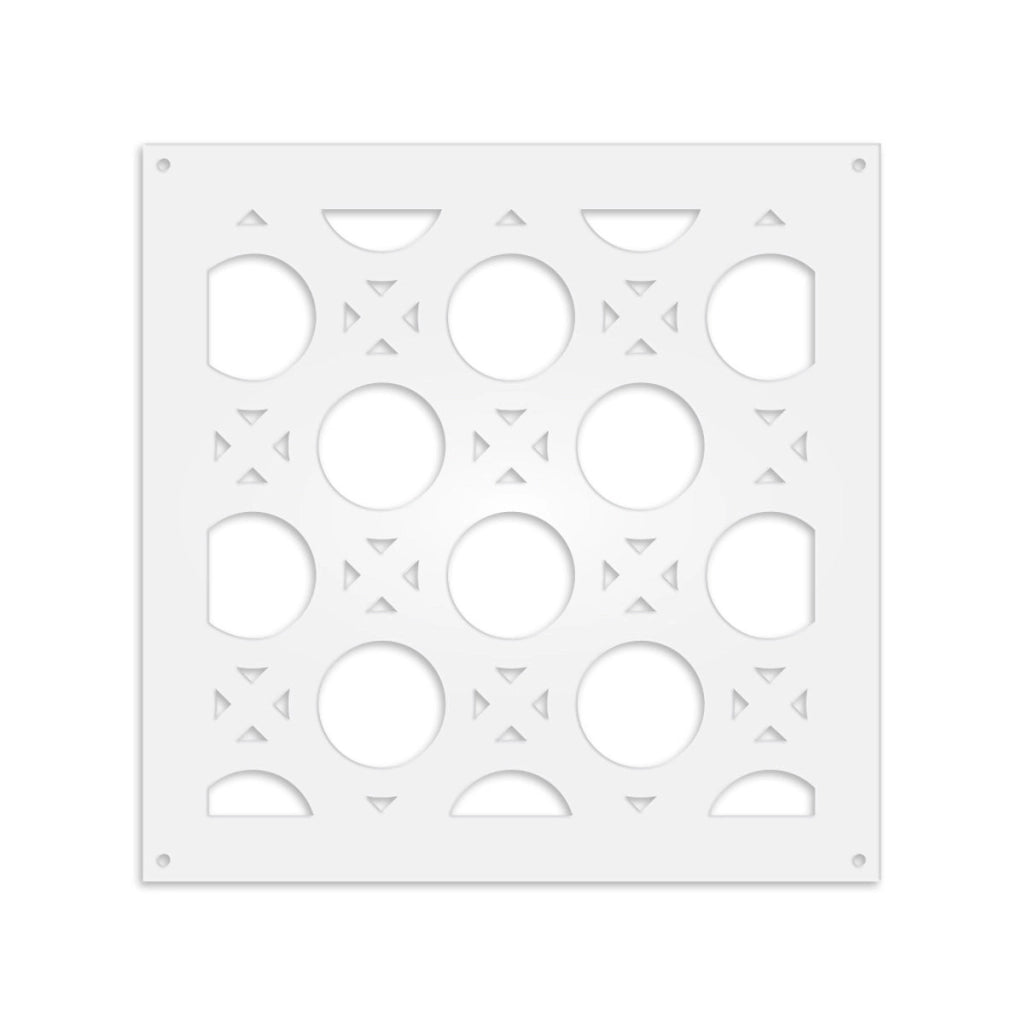NOTTINGHAM - Pannello in PVC traforato - Parasole Misura: 73x73 cm, Colore: bianco
