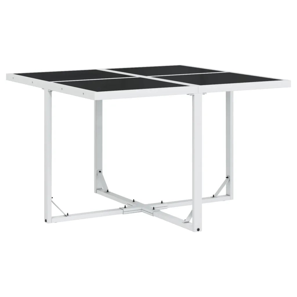 Set da Pranzo da Giardino 9 pz con Cuscini Bianco in Textilene 3295093