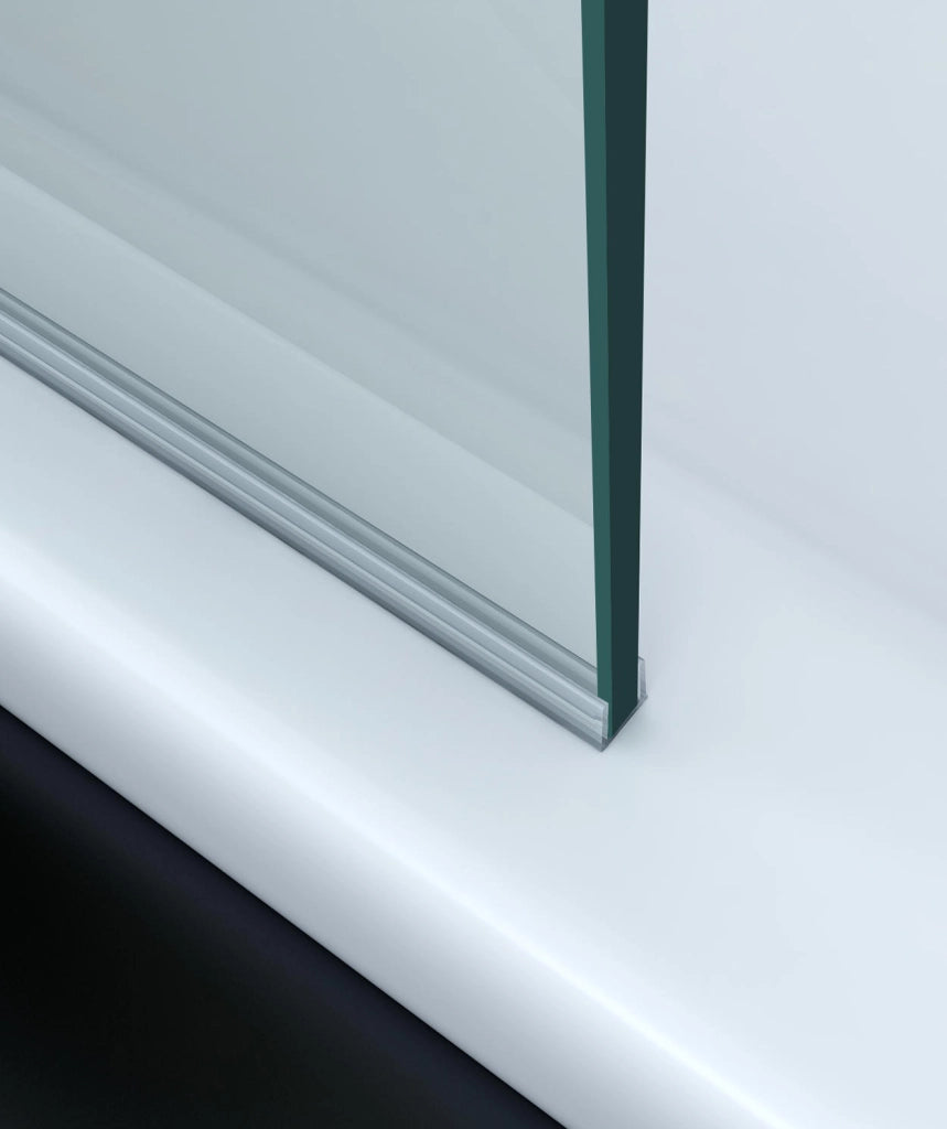 Parete doccia walk in cristallo 8mm trasparente 80cm H 195cm BERNA