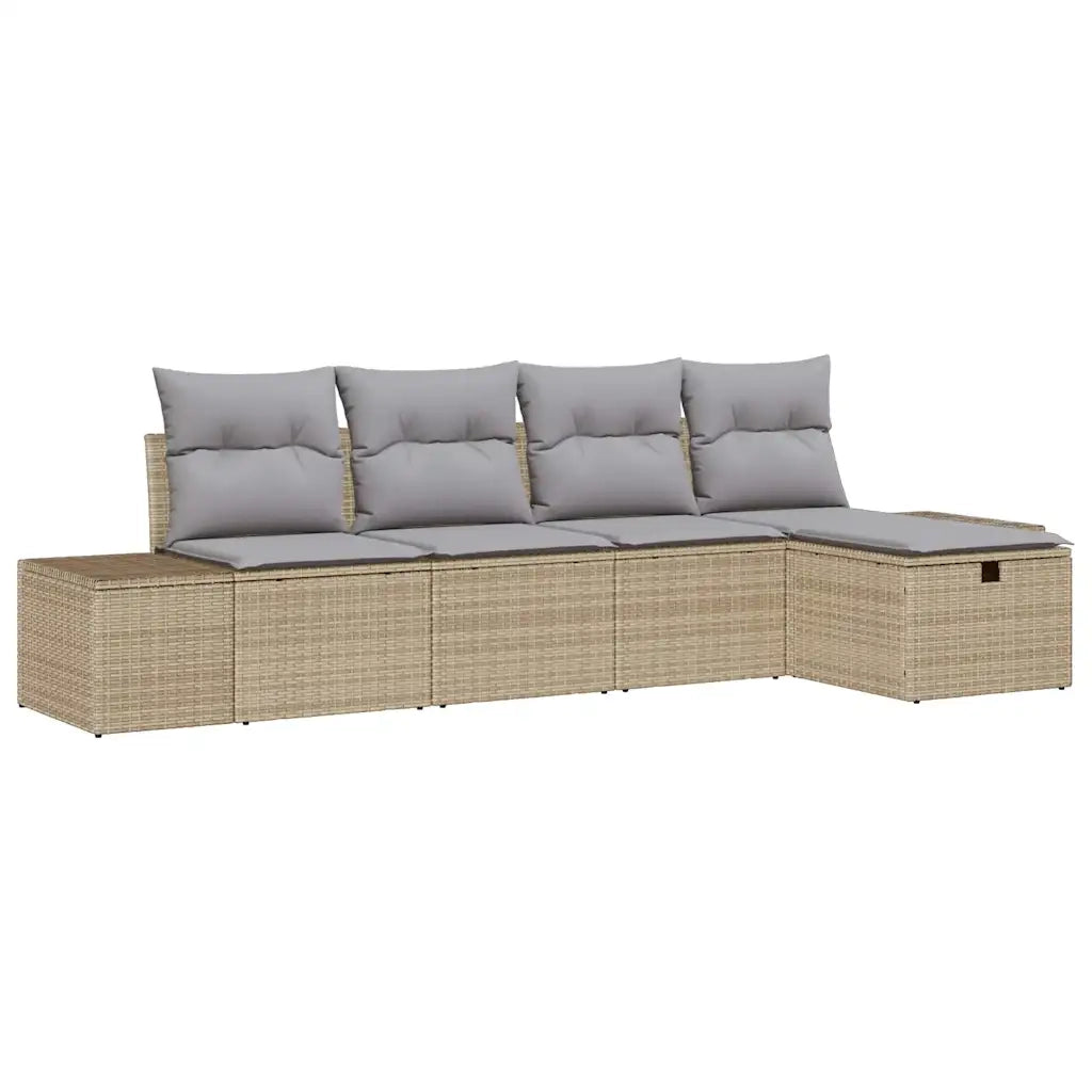 Set di divani con cuscino 5 pcs polyrattan