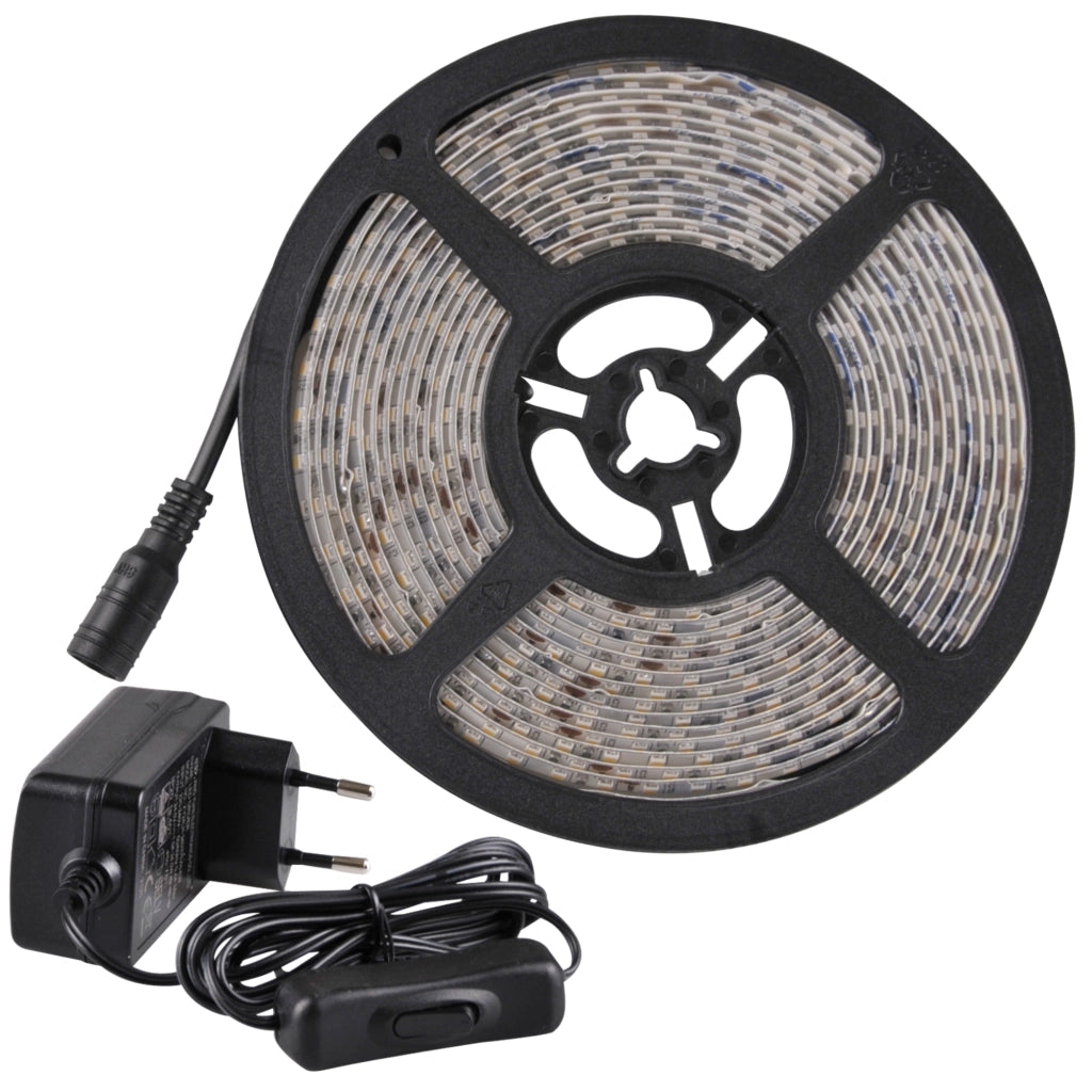 Kit striscia LED 24V 5m IP65 6500K con switch Polux