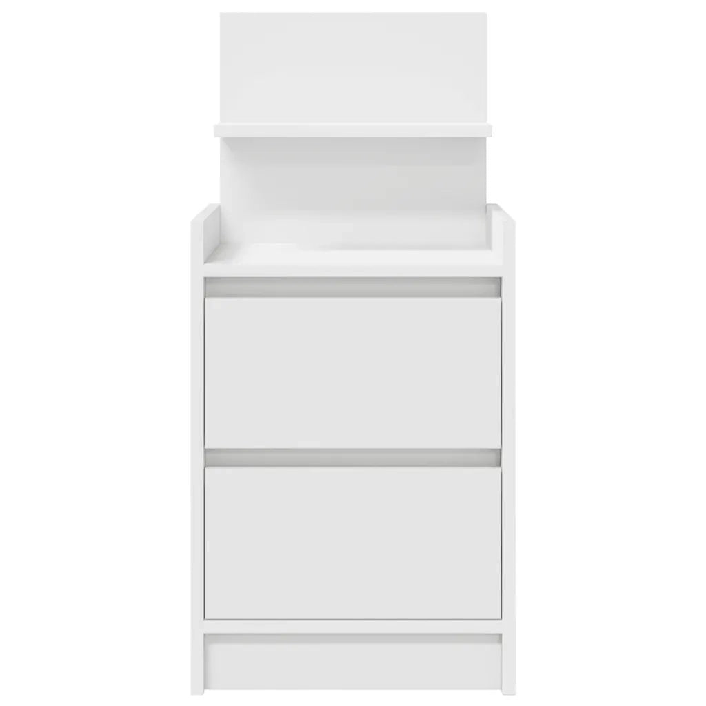 Comodini con 2 Cassetti 2 pz Bianco 38x34x80 cm 861356