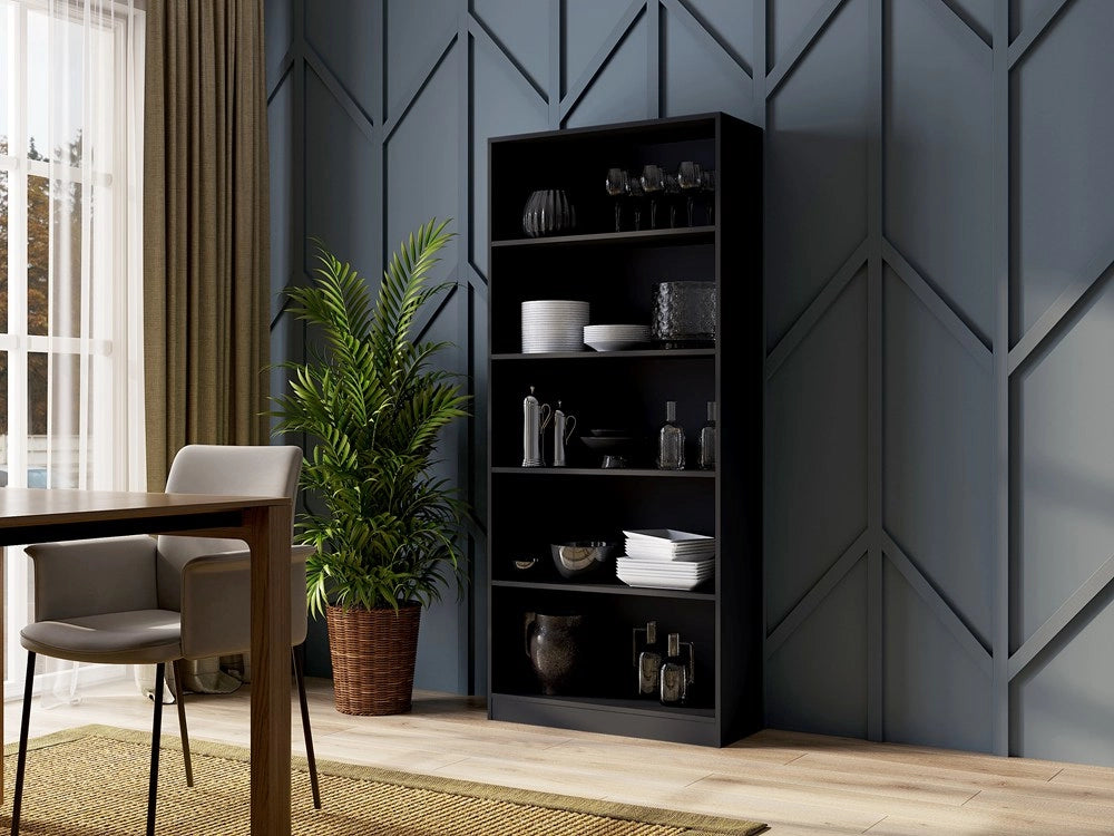 Scaffale ONYX R80 nero libreria moderna
