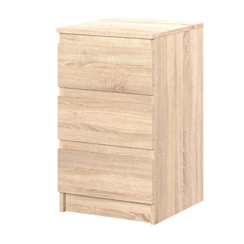 Commode SOLA - Rovere Sonoma - 3 Cassetti - Larghezza 40 cm, Altezza 69 cm, Profondit? 43 cm