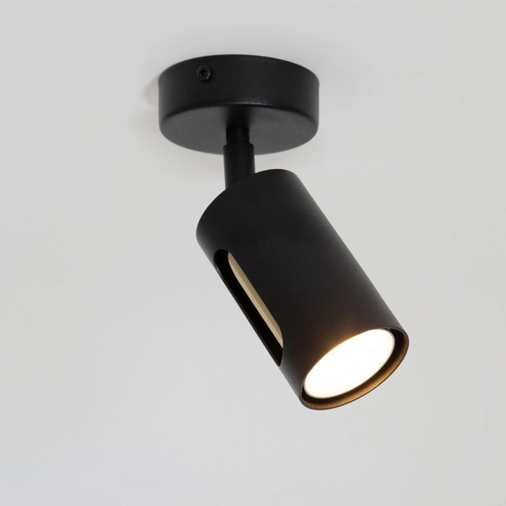 Faretto parete/soffitto rotondo nero-oro GU10 FLOW Sigma