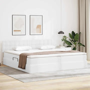 Letto con contenitore e LED con led Grigio chiaro 200 x 200 cm