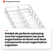 Organizzatore per ombretti trasparente rotativo - 16 contenitori