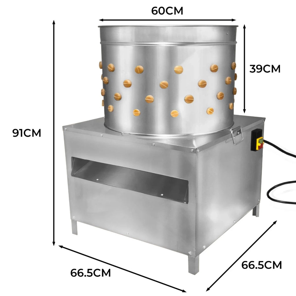 KuKoo Macchina Spiumatrice per pollame in acciaio inox – 60cm