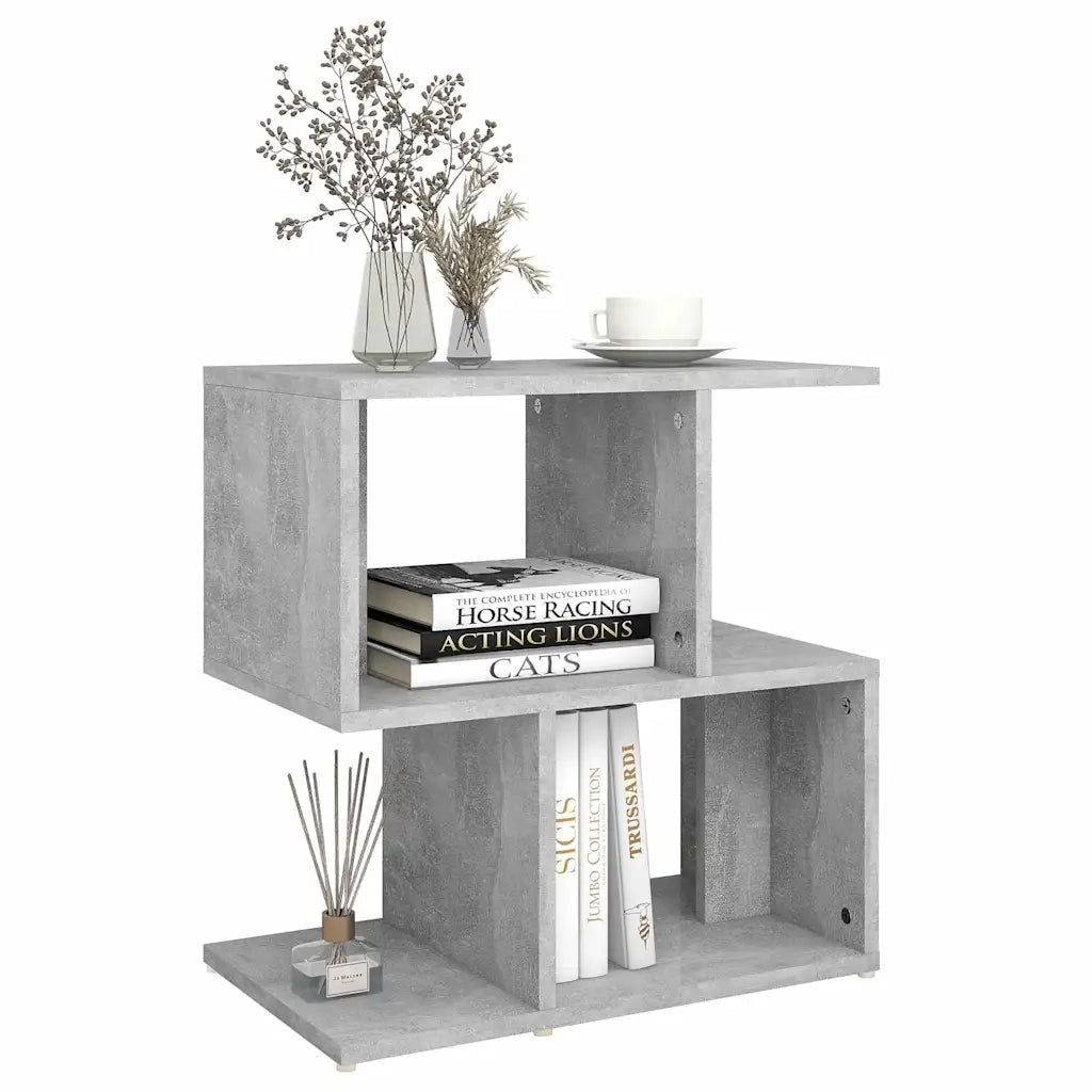 Comodino | Armadio da Notte | Mobiletto da notte Grigio Cemento 50x30x51,5 cm in Legno Multistrato