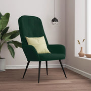 Sedia Relax Verde Scuro in Velluto 341196