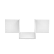 Scaffale Angolare da Parete Lysaker Design Zigzag con 3 Ripiani - Bianco [en.casa]