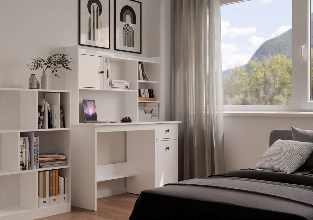 Scrivania CHESTER 120 bianco per ufficio e studio
