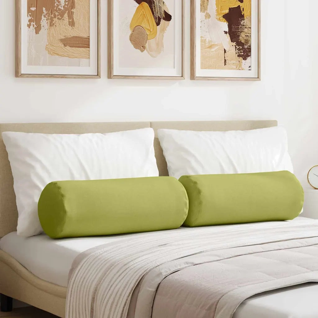 Cuscini a rullo 2 pcs Verde chiaro Ø 25 x 70 cm Tessuto 42014321