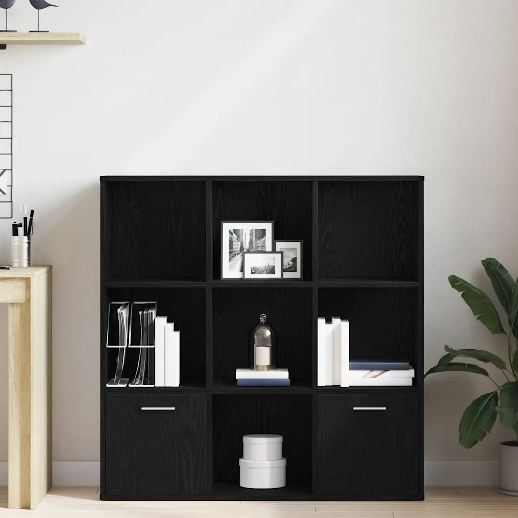 Libreria Rovere Nero 98x29x97,5 cm Legno Multistrato 862471