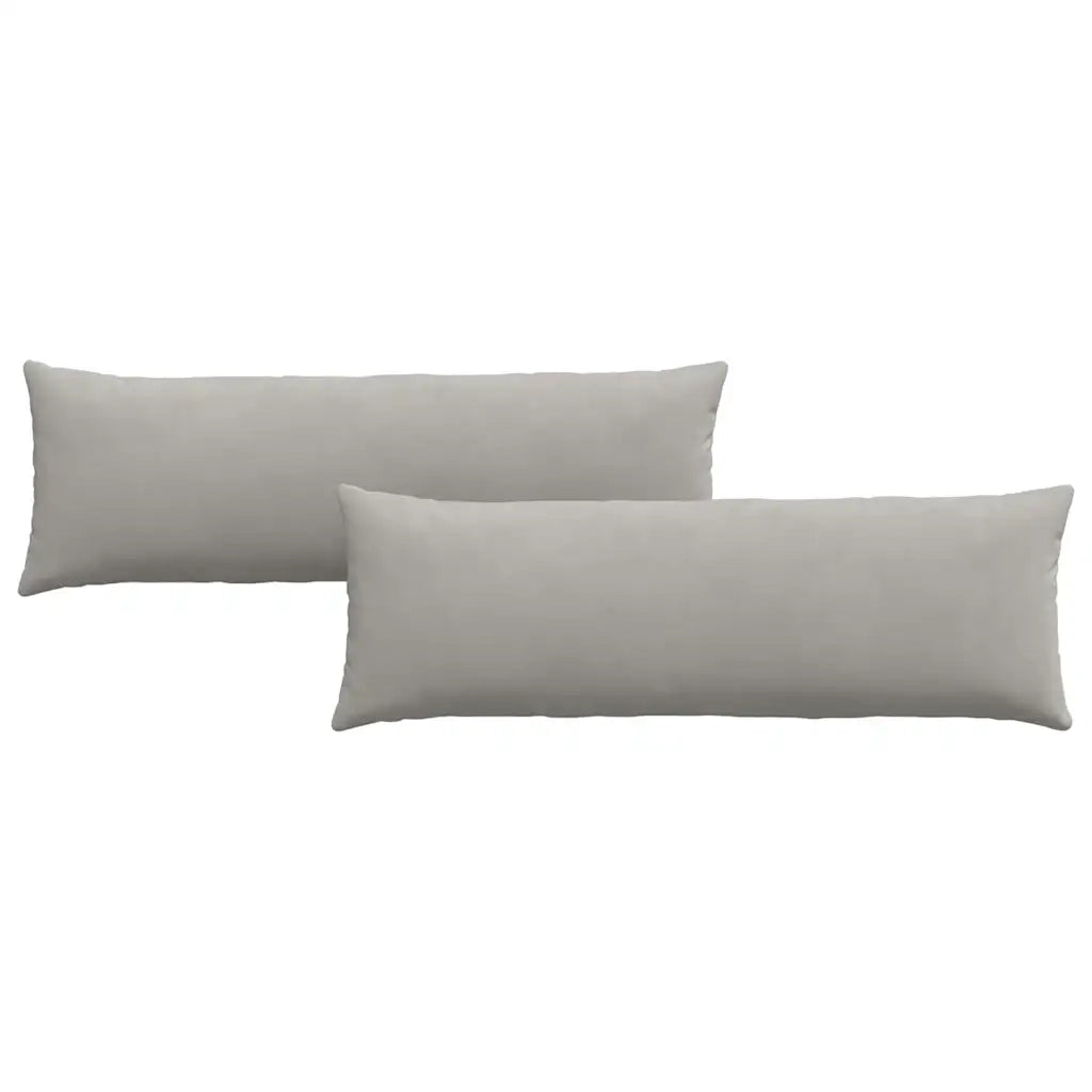 Cuscini da Divano 2 pcs Grigio chiaro 120 x 40 cm Tessuto 42013812