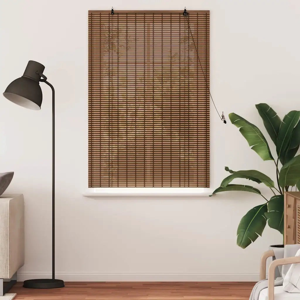 vidaXL Tenda per Finestra con tende Marrone 80 x 160 cm Bambù