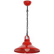 Lampada a sospensione industriale rossa a catena Iron Luminex E27