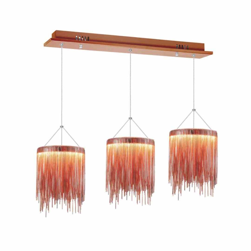 Lampadario LED Milagro Cascata ML3799 rame 3 luci 3000K