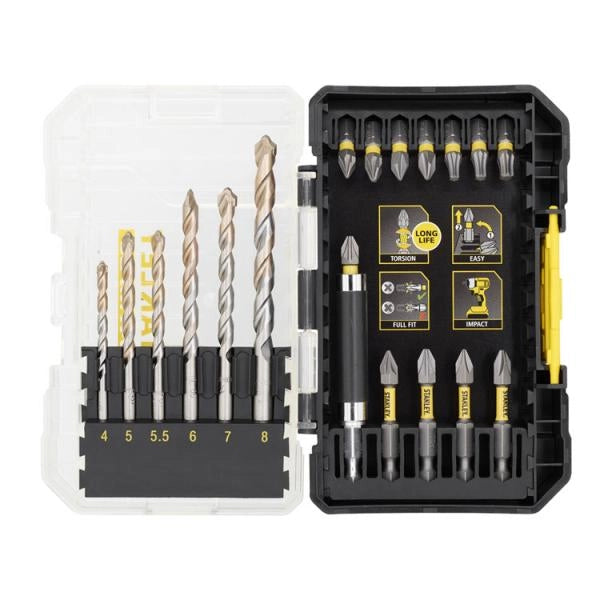 Stanley set 19 pezzi per forare e avvitare