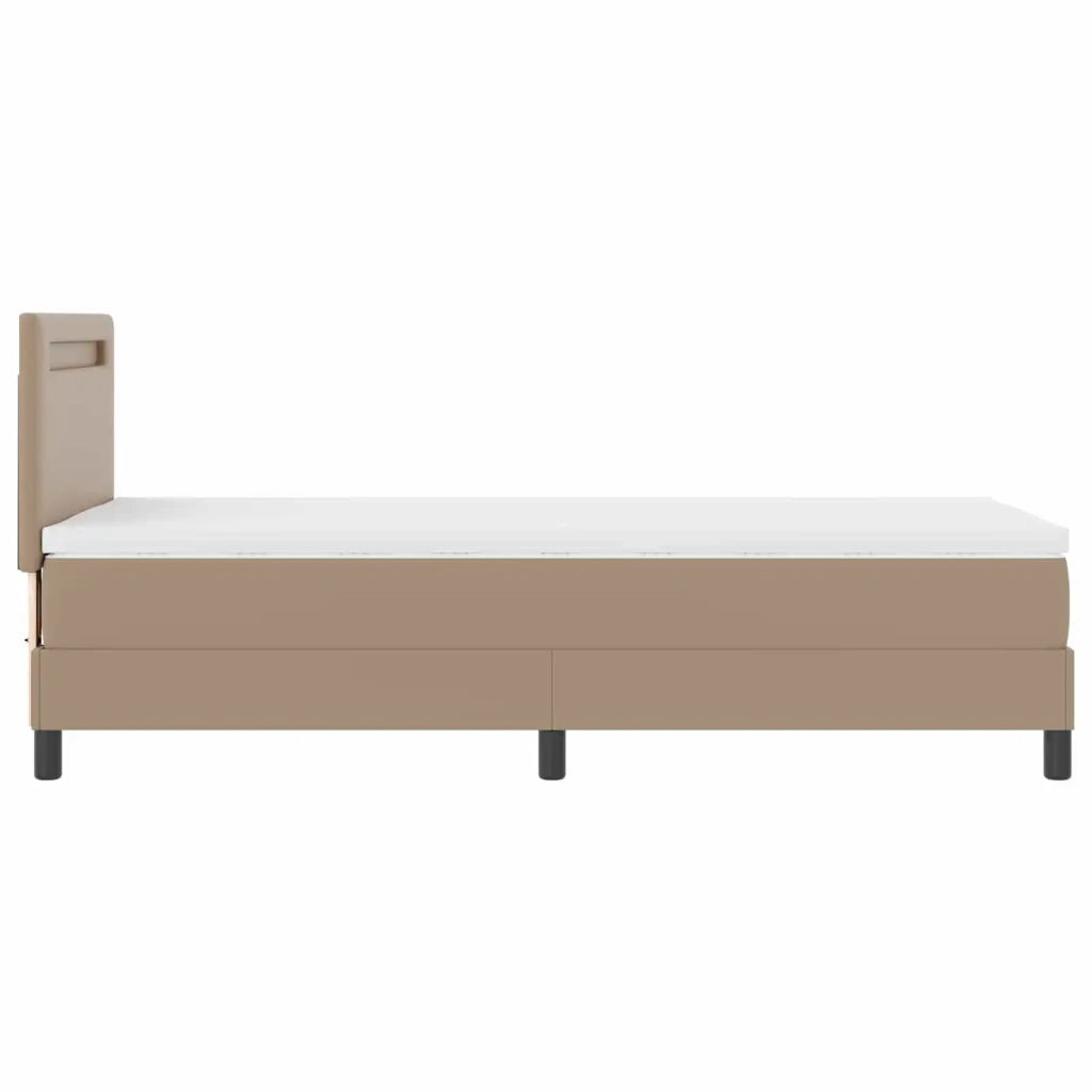 Letto a molle Cappuccino 90 x 200 cm Pelle sintetica 3339035