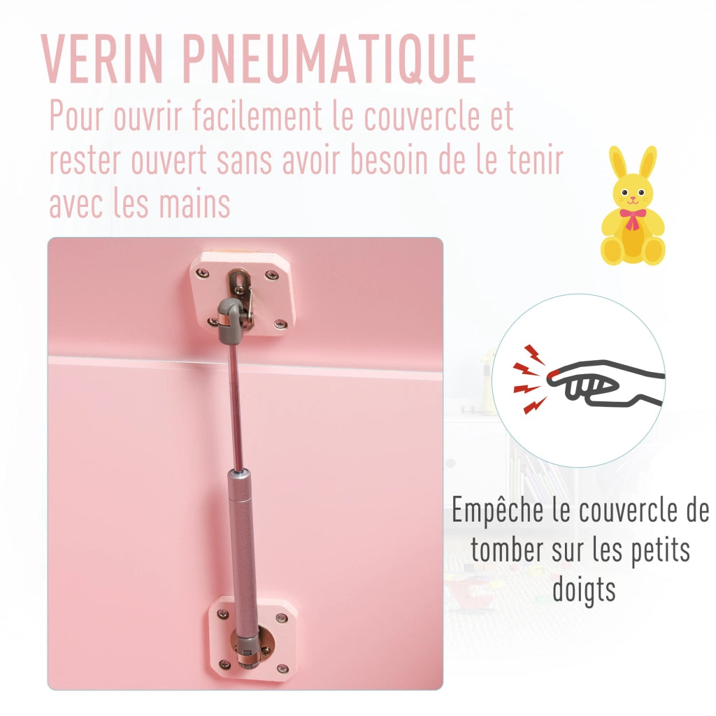 Casetta per Bambini con Cassetti ¨C Zephmum ¨C MDF Rosa 60x40x48 cm
