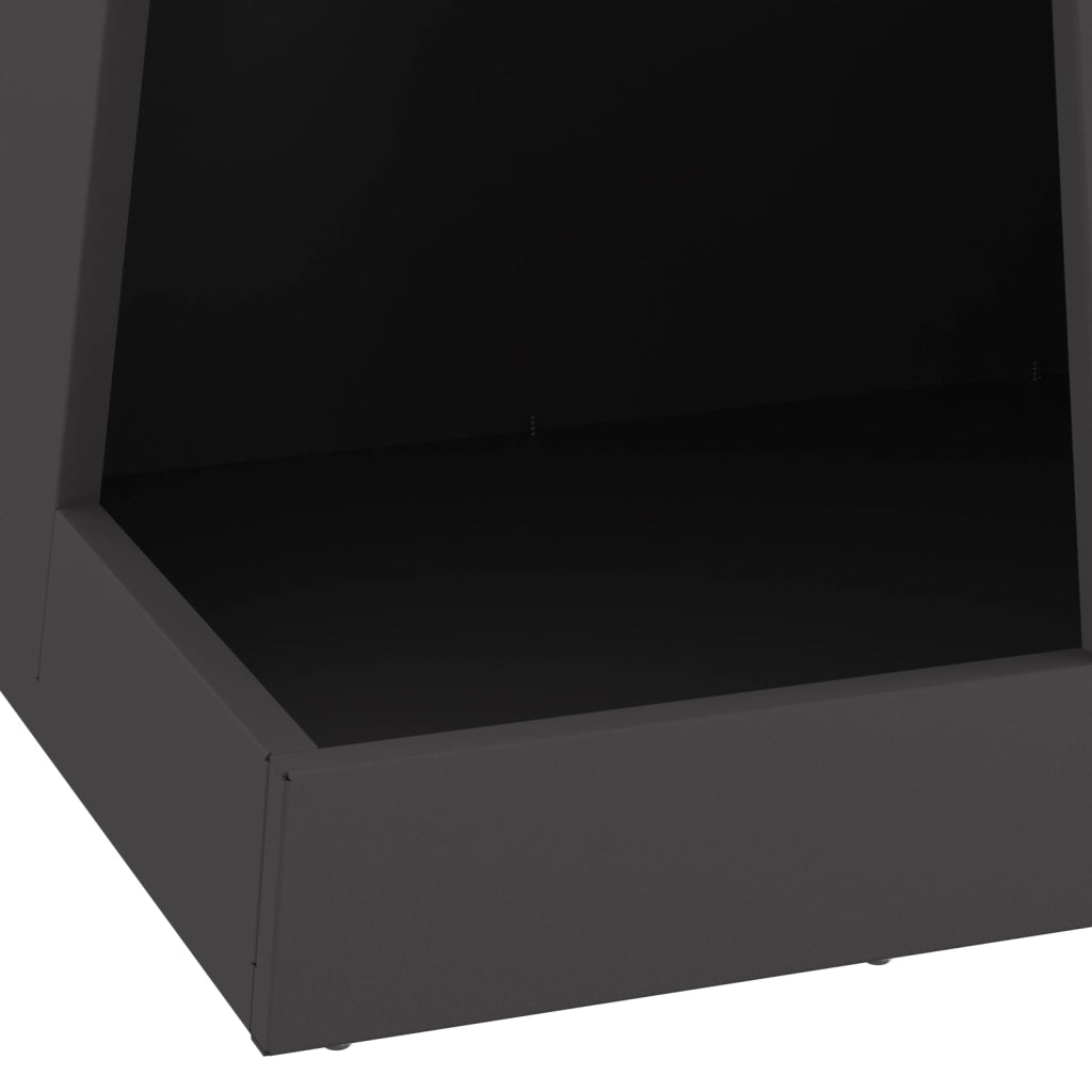 Focolare  con stoccaggio per legna Nero 35x35x100 cm Acciaio