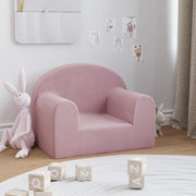Divano per Bambini-Sofa-Divanetto Rosa in Morbido Peluche 569413