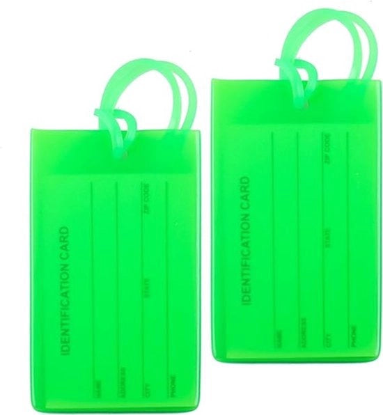 Etichette per bagaglio flessibili - Set di etichette ID per bagaglio - 2 pezzi
