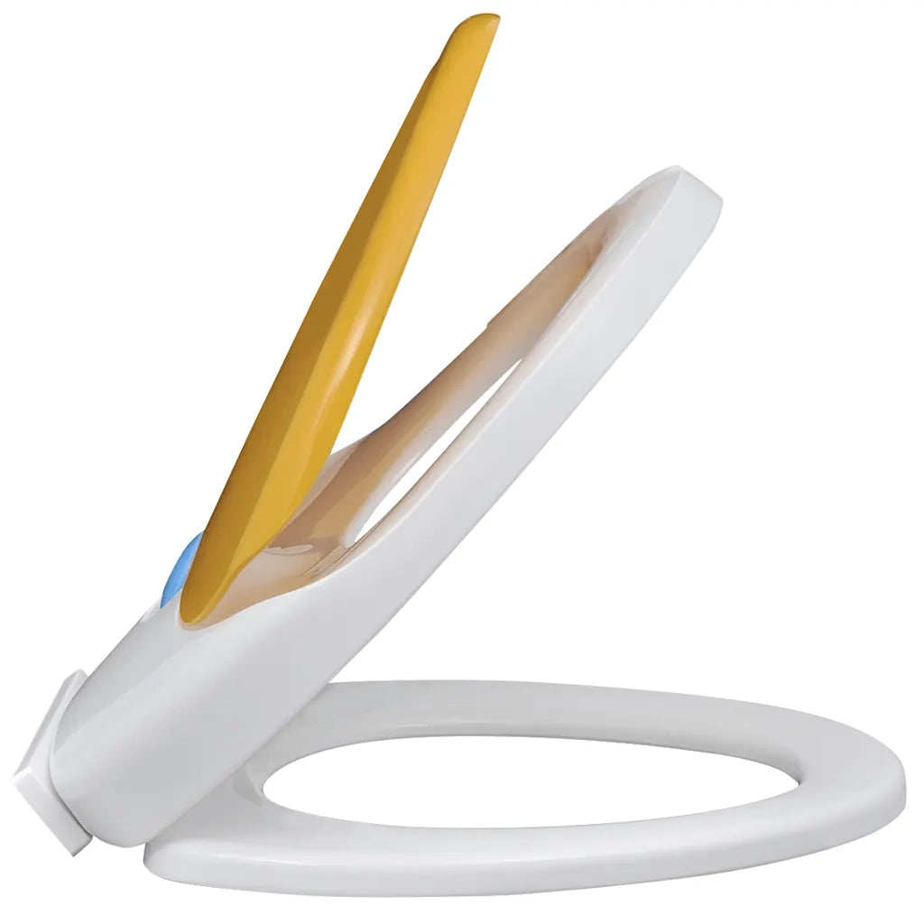 Copriwater Ammortizzato Bianco e Giallo per Adulti/Bambini cod mxl 48436
