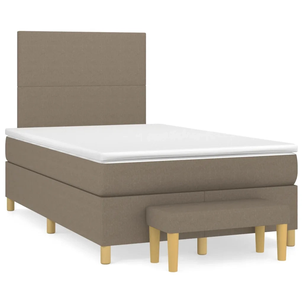 Giroletto a Molle con Materasso Tortora 120x190 cm in Tessuto 3270394