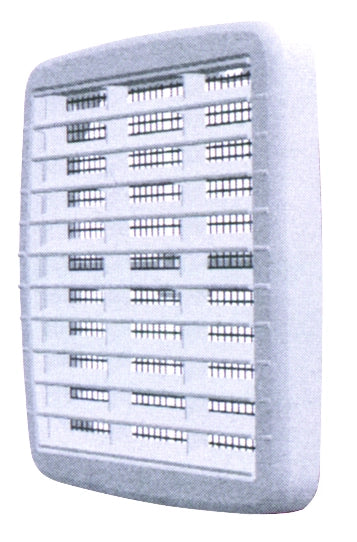 GRIGLIA DI AERAZIONE IN PLASTICA CON RETE  mm. 210x210 3.00 pz