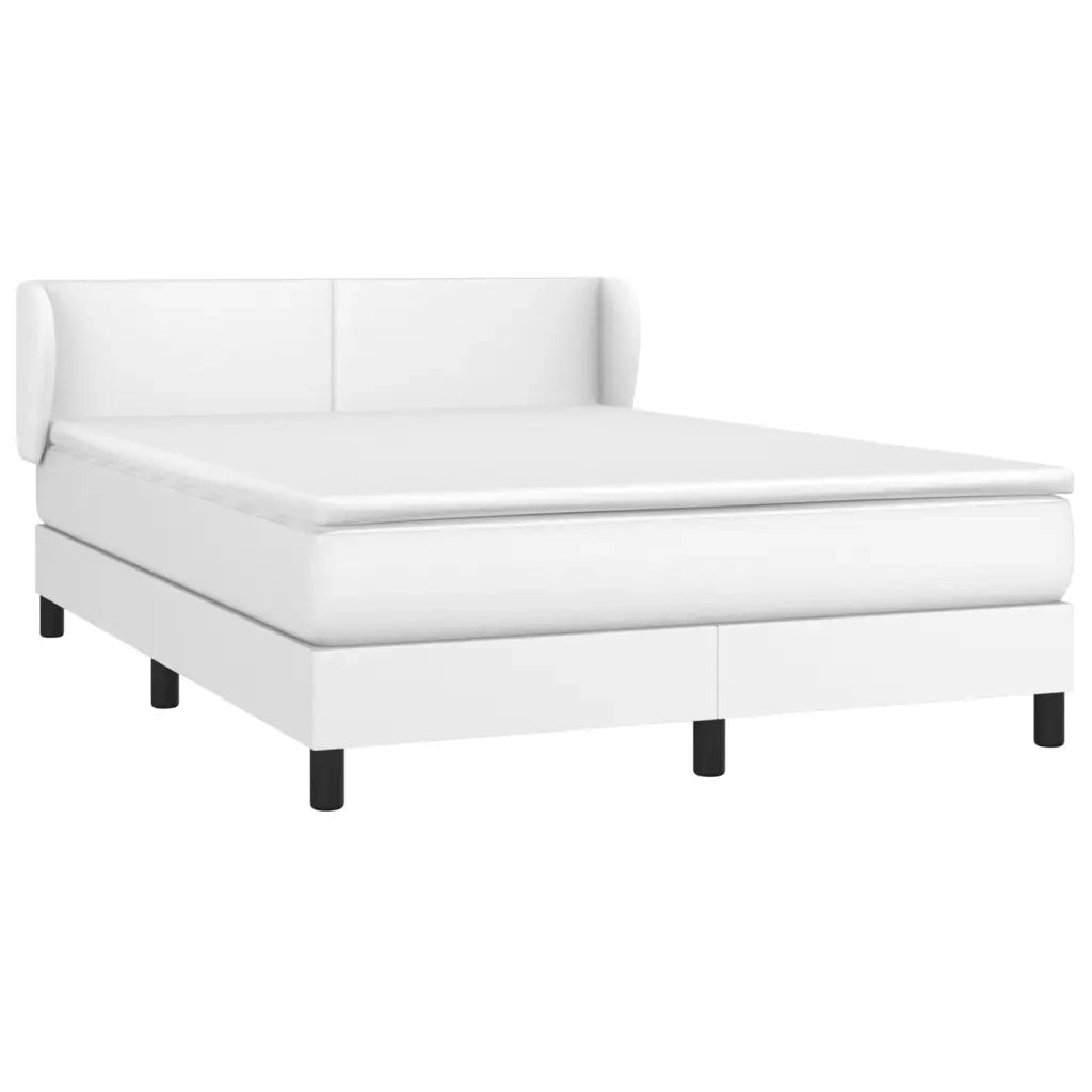 Giroletto a Molle con Materasso Bianco 140x190 cm in Similpelle 3127188