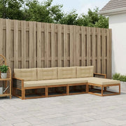 Set di divani da esterno con cuscino 5 pcs Naturale e Beige 3382481