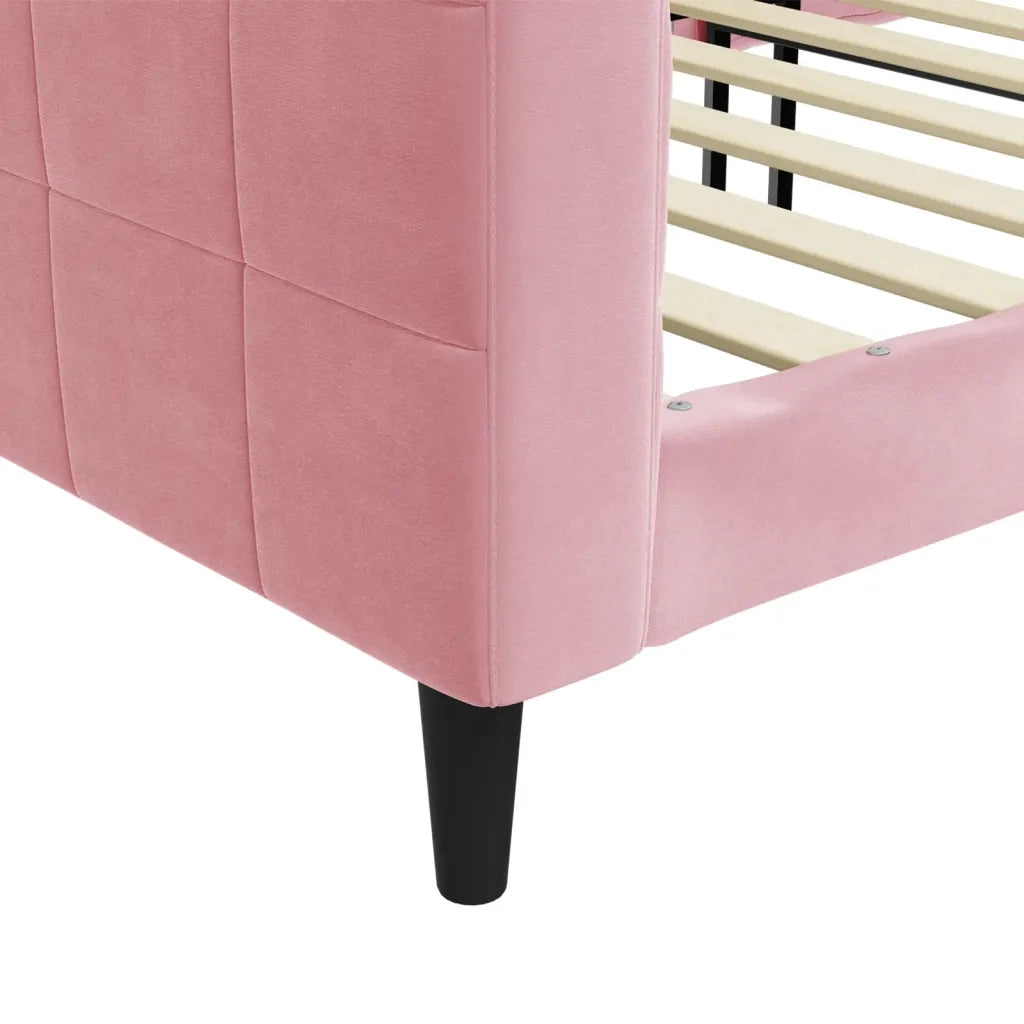Letto da Giorno Rosa 100x200 cm in Velluto 354018