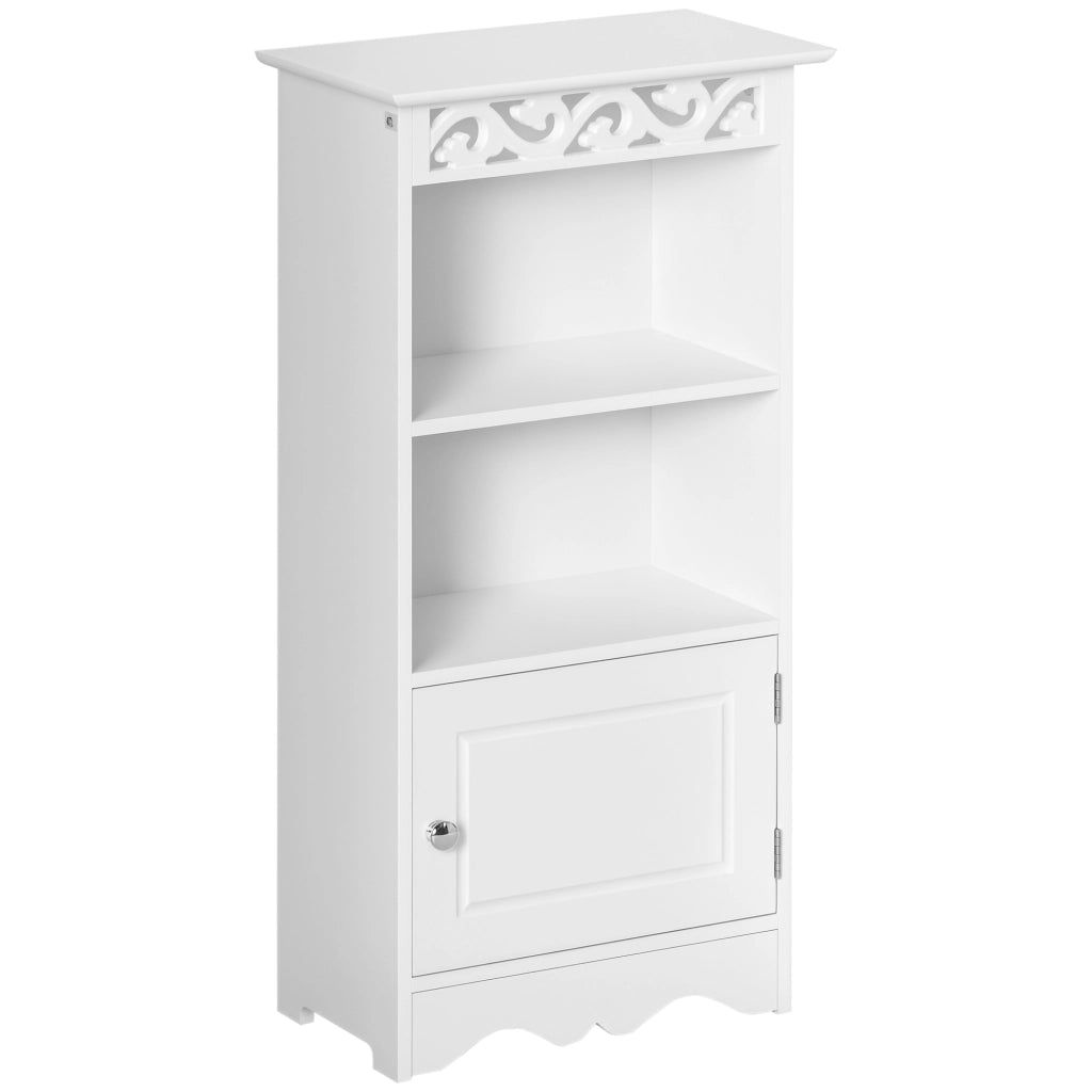 Mobile da Bagno con Armadietto 2 Ripiani ¨C Minimal ¨C MDF Bianco 40x23x80 cm