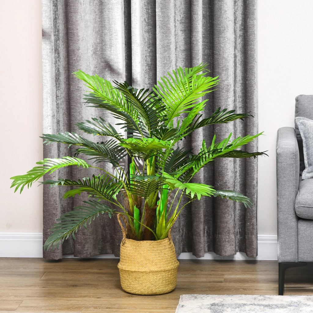 Palma Artificiale 1m ¨C Xylo ¨C Decorazione Realistica con Vaso Marrone Verde