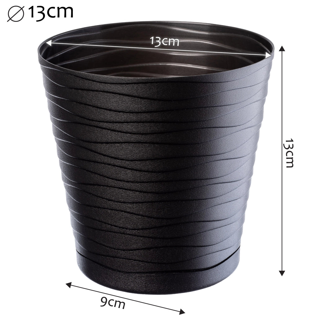 Vaso da fiori KADAX da 13 cm, coprivaso in plastica con supporto.