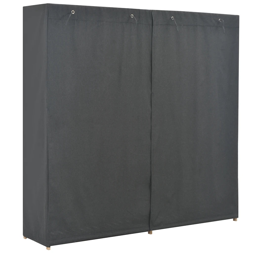 Armadio Grigio 200x40x170 cm in Tessuto 248201