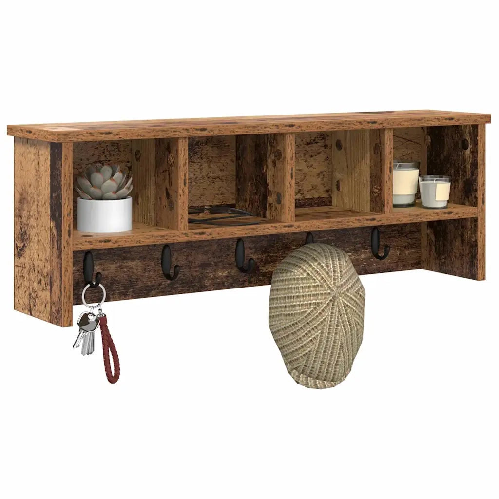 Appendiabiti a muro Legno vecchio 75 x 16 x 26 cm 874321