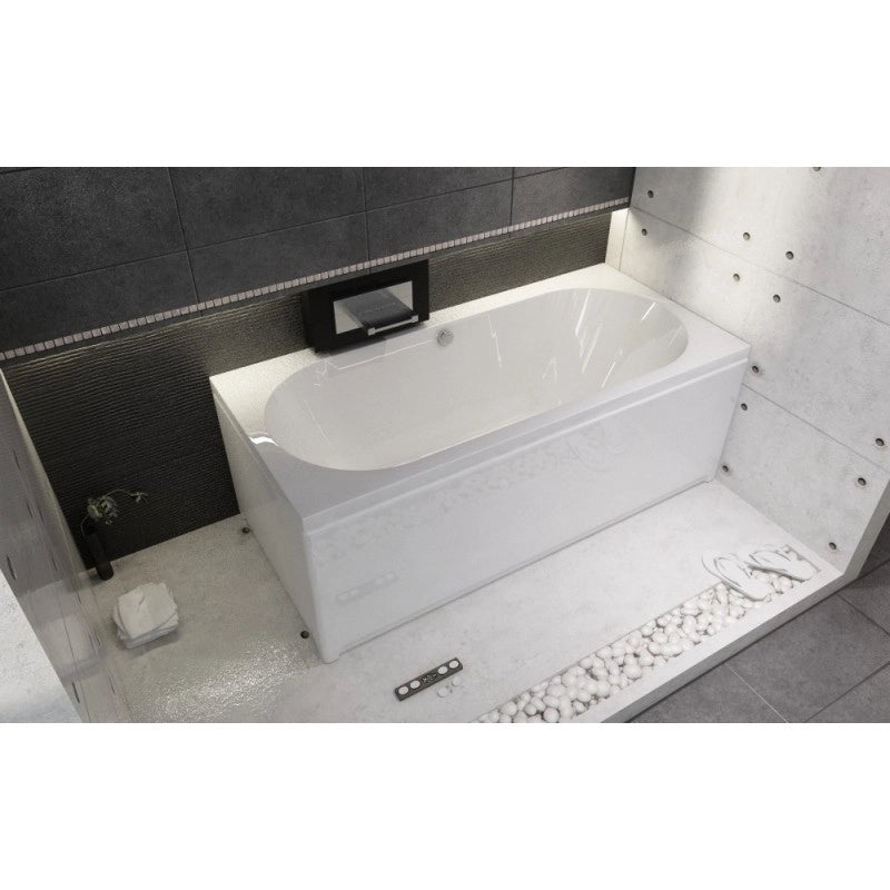 Grembiule vasca laterale universale 70x57 cm in acrilico bianco
