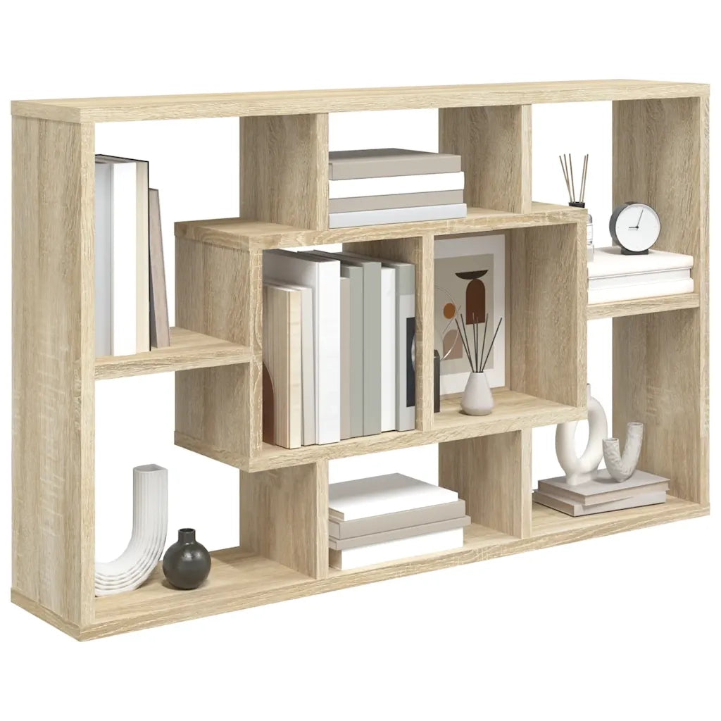 Mensola a Muro Rovere Sonoma 85x16x52,5 cm in Legno Multistrato 801421