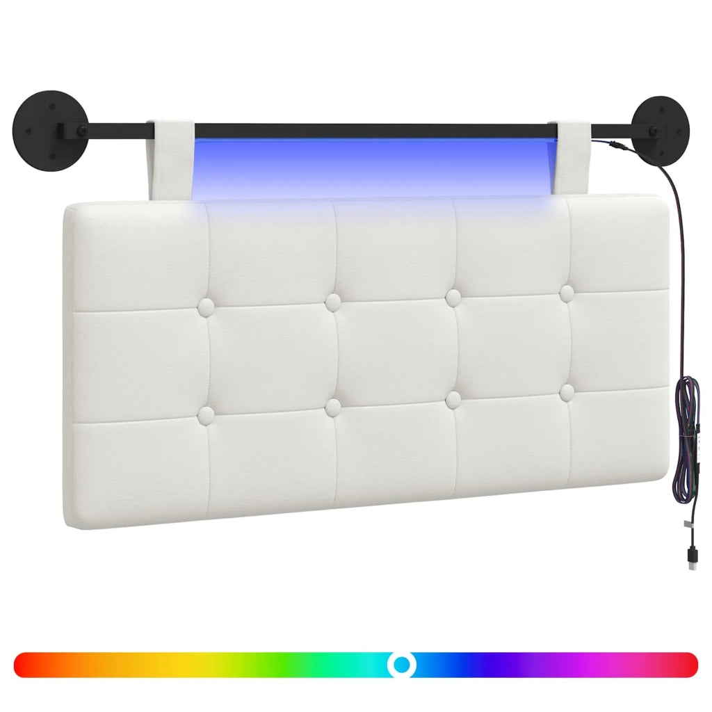 Testiera | Testata sospesa Con luce LED Bianco Similpelle