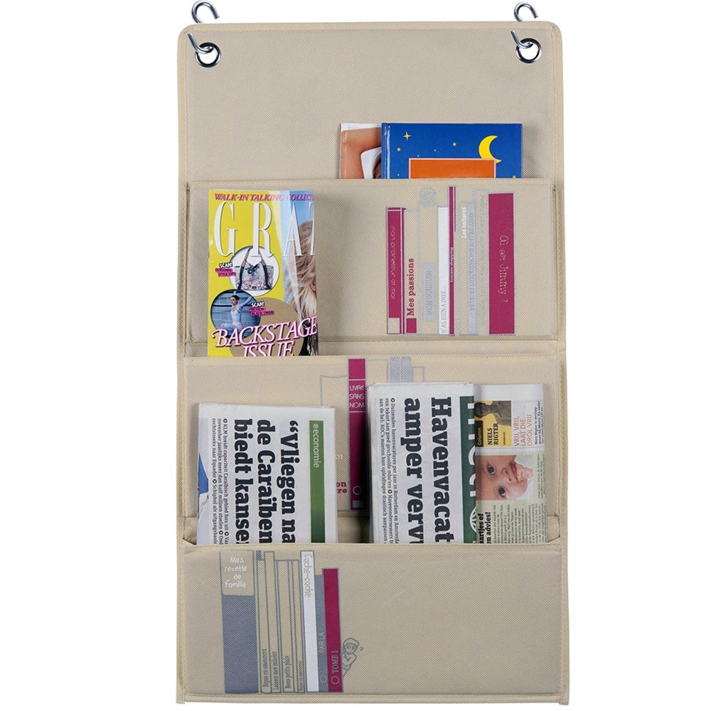 Trade Shop - Portariviste Organizer Da Appendere Con 3 Tasche E 2 Ganci Per Armadi Cabine -