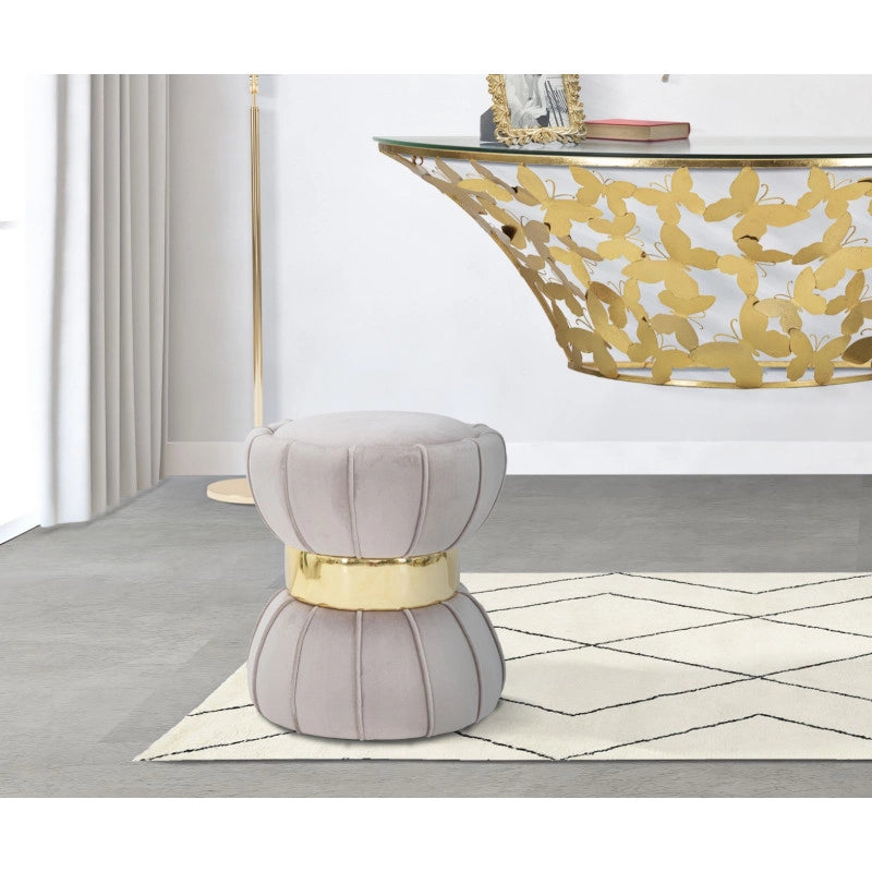 Sgabello Flower Cm Grigio cm ø 40x44
