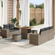 Set Divano da Giardino 8 pcs Grigio polyrattan 3361948