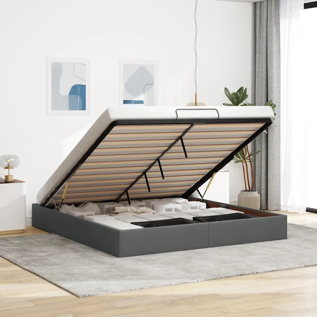Struttura Letto Pouf senza Materasso 160x200 cm in Tessuto 3310890