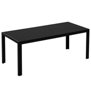 Tavolo da giardino in plastica ¨C Minimal ¨C 190x84.5x72 cm nero effetto legno