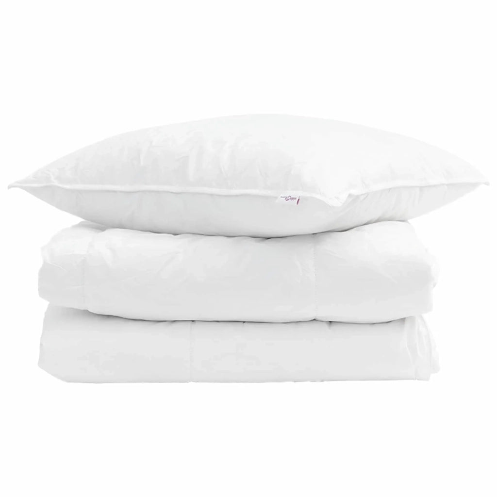 Piumone | Duvet Estivo con cuscino 2 pz Bianco Piuma d'anatra
