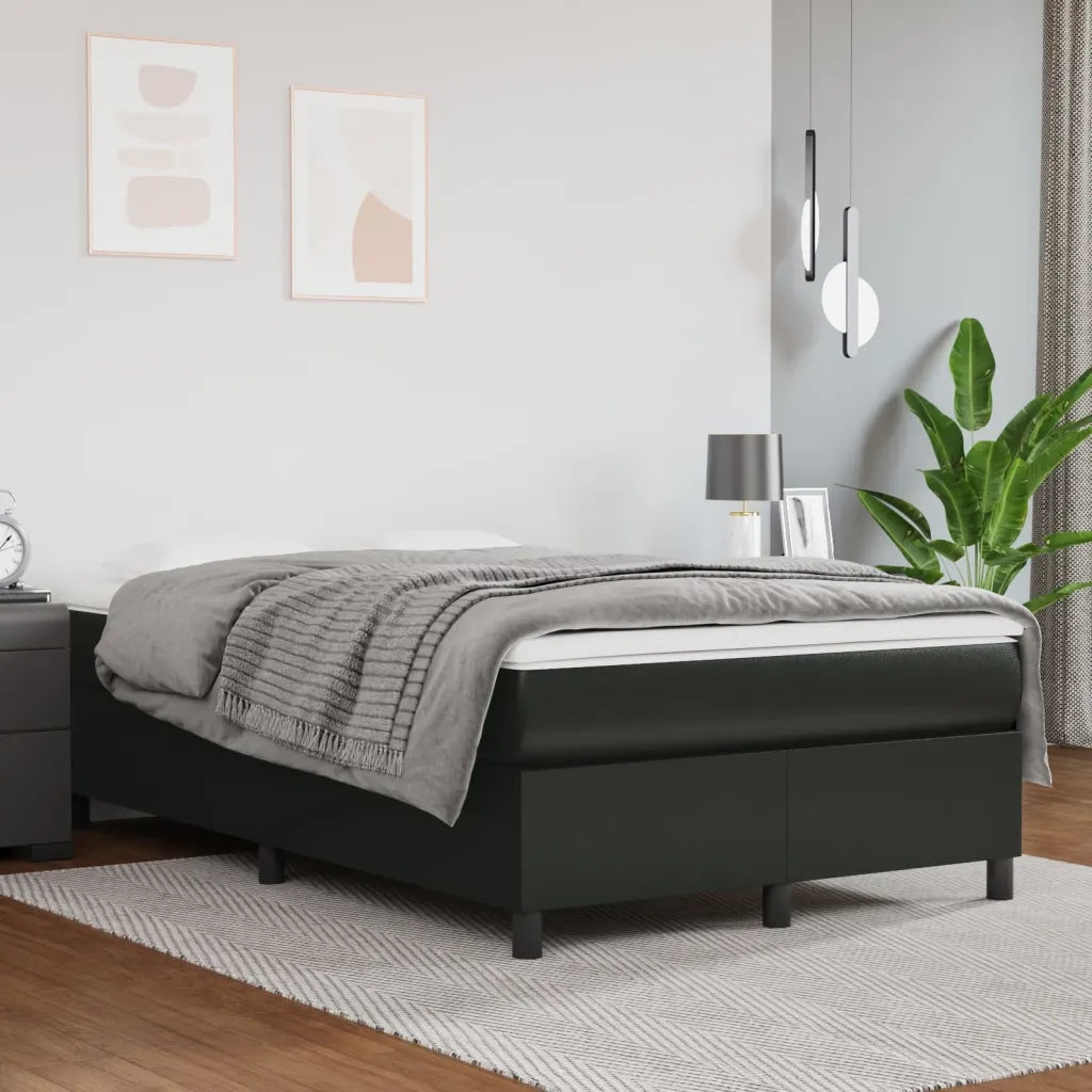 Struttura Letto a Rete a Molle Nero 120x200 cm in Similpelle 3121035
